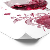 Stilvoller Silberner ABSTRACT ART Kunstdruck Poster (Ecke)