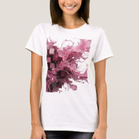 Stilvoller Silberner ABSTRACT ART Kunstdruck v2
