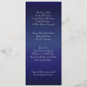 Stilvoller silberner Confetti punktiert Menükarte (Rückseite)