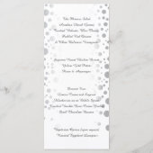 Stilvoller silberner Confetti punktiert | weißen Menükarte (Rückseite)