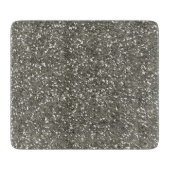 Stilvoller silberner Glitzer Schneidebrett (Vorderseite)