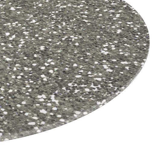 Stilvoller silberner Glitzer Schneidebrett (Ecke)
