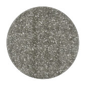 Stilvoller silberner Glitzer Schneidebrett (Vorderseite)