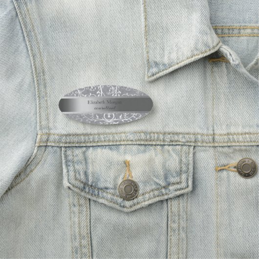 Stilvoller Silberstreifen, Wirbel Namensschild (Beispiel)