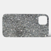 Stilvoller Silver Glitzer Glitz Print Case-Mate iPhone Hülle (Rückseite (Horizontal))