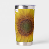 Stilvoller Sonnenblumenaufdruck Thermobecher (Links)