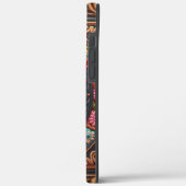 Stilvoller Spitz Hund bläserfarbene Grenze Case-Mate iPhone Hülle (Rückseite / Links)