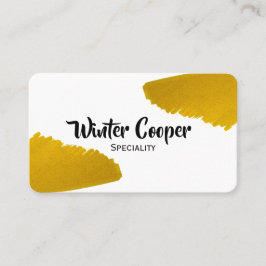 Stilvoller Spritzer-Rahmen aus Goldlack beruflich Visitenkarte