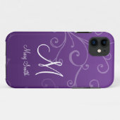 Stilvoller Strudel-kundenspezifisches Monogramm Case-Mate iPhone Hülle (Rückseite (Horizontal))