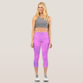 Stilvoller Sturmwolkeneffekt Rosa Capri Leggings (Vorderseite)