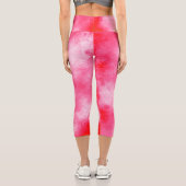 Stilvoller Sturmwolkeneffekt Rosa Capri Leggings (Rückseite)