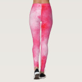 Stilvoller Sturmwolkeneffekt Rosa Leggings (Rückseite)