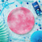 Stilvoller Sturmwolkeneffekt Rosa Pappteller (Party)