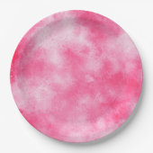 Stilvoller Sturmwolkeneffekt Rosa Pappteller (Vorderseite)