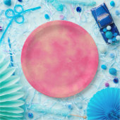 Stilvoller Sturmwolkeneffekt Rosa Pappteller (Party)