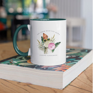 Stilvoller süßer Wasserfarben-Dinosaurier   Monogr Tasse
