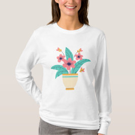 Stilvoller T - Shirt für die Vase Illustration