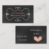 Stilvoller Tafel-Blick-kundenspezifische Telefonnummerkarte (Vorne/Hinten)