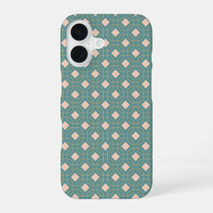 Stilvoller Teal-Blush-Mid-Century-Modern-Stil iPhone 16 Hülle