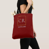 Stilvoller Tiefroter Personalisierter  Tasche (Von Nahem)