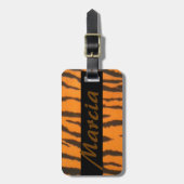 Stilvoller Tiger-Namensdruck Gepäckanhänger (Vorderseite vertikal)