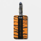 Stilvoller Tiger-Namensdruck Gepäckanhänger (Rückseite vertikal)