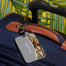 Stilvoller Tigerdruck Gepard Gepäckanhänger