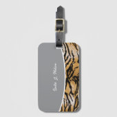 Stilvoller Tigerdruck Gepard Gepäckanhänger (Vorderseite Vertikal)