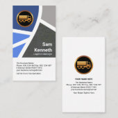 Stilvoller Topographie-White-Road-Transporttreiber Visitenkarte (Vorne/Hinten)