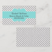 Stilvoller Tupfen-kundenspezifische Telefonnummerkarte (Vorne/Hinten)