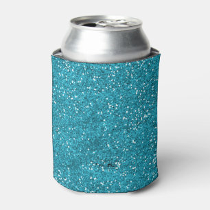 Stilvoller Türkis-Blau-Glitzer Dosenkühler