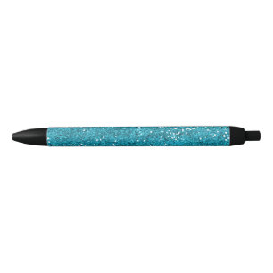 Stilvoller Türkis-Blau-Glitzer Kugelschreiber