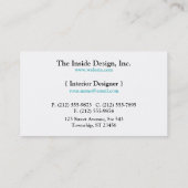 Stilvoller Türkis-Zickzack Geschäfts-Karten Visitenkarte (Rückseite)