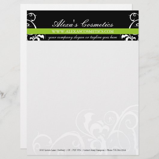 Stilvoller u. mutiger Briefkopf (Vorne/Hinten)