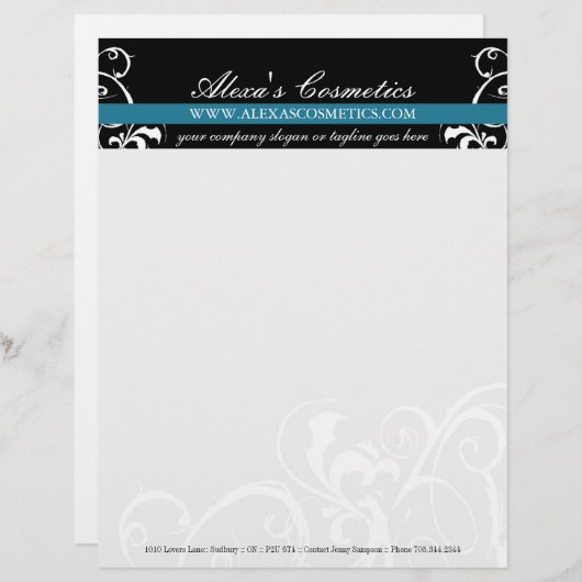 Stilvoller u. mutiger Briefkopf (Vorne/Hinten)