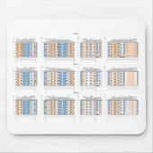 Stilvoller und funktionaler Blueprint Mousepad (Vorne)