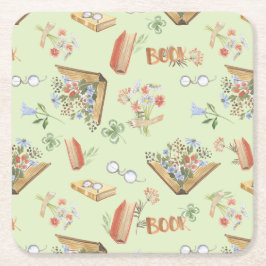 Stilvoller Untersetzer mit Buchmotiv