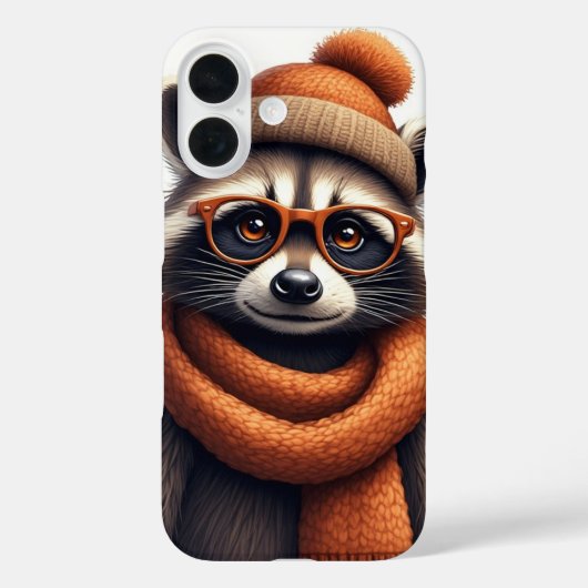Stilvoller Waschbär Case-Mate iPhone Hülle (Rückseite)