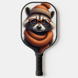 Stilvoller Waschbär Pickleball Schläger