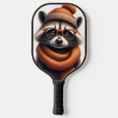Stilvoller Waschbär Pickleball Schläger (Rückseite)