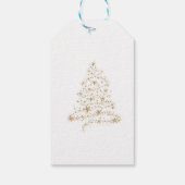 Stilvoller Weihnachtskiefernbaum, Konfetti Geschenkanhänger (Rückseite)