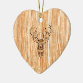 Stilvoller Weiß Schwanz Hirschkopf Leichtholz Deko Keramik Ornament (Links)