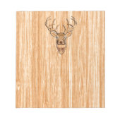 Stilvoller Weiß Schwanz Hirschkopf Leichtholz Deko Notizblock (Vorderseite)