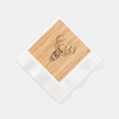 Stilvoller Weiß Schwanz Hirschkopf Leichtholz Deko Serviette (Ecke)