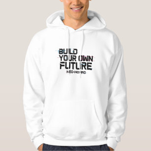 Stilvoller weißer Hoodie mit einzigartigem Grafikd
