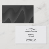 Stilvoller Wellen-Entwurf in dunkelgrauem. Visitenkarte (Vorne/Hinten)