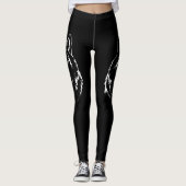Stilvoller Wolf Dog Head Face Minimalismus Leggings (Vorderseite)