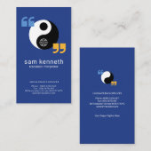 Stilvoller Yin Yang Sprache-Kasten-Übersetzer Visitenkarte (Vorne/Hinten)