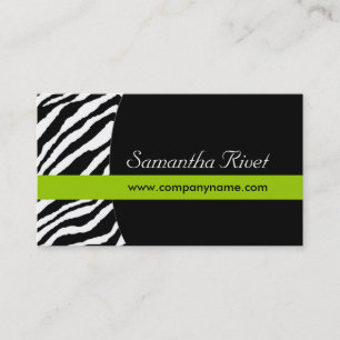Stilvoller Zebra BusinessCards:: {Horizontal} Visitenkarte