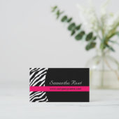 Stilvoller Zebra-Druck:: Visitenkarten Visitenkarte (Stehend Vorderseite)